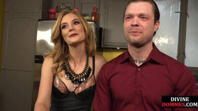 Demanding femina enjoys punishing male using strapon on girlfriendsporn.one