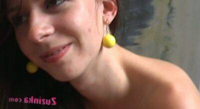 Almost titless nympho with fist nipples provides a dick with a handjob - Czech Republic on girlfriendsporn.one