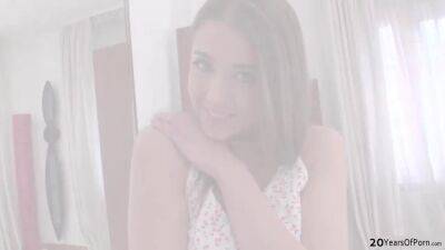 Gorgeous Brunette Sybil A first time to have a solo scene masturbation on girlfriendsporn.one