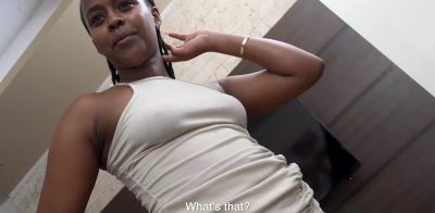 Cute African sucking cock on casting on girlfriendsporn.one